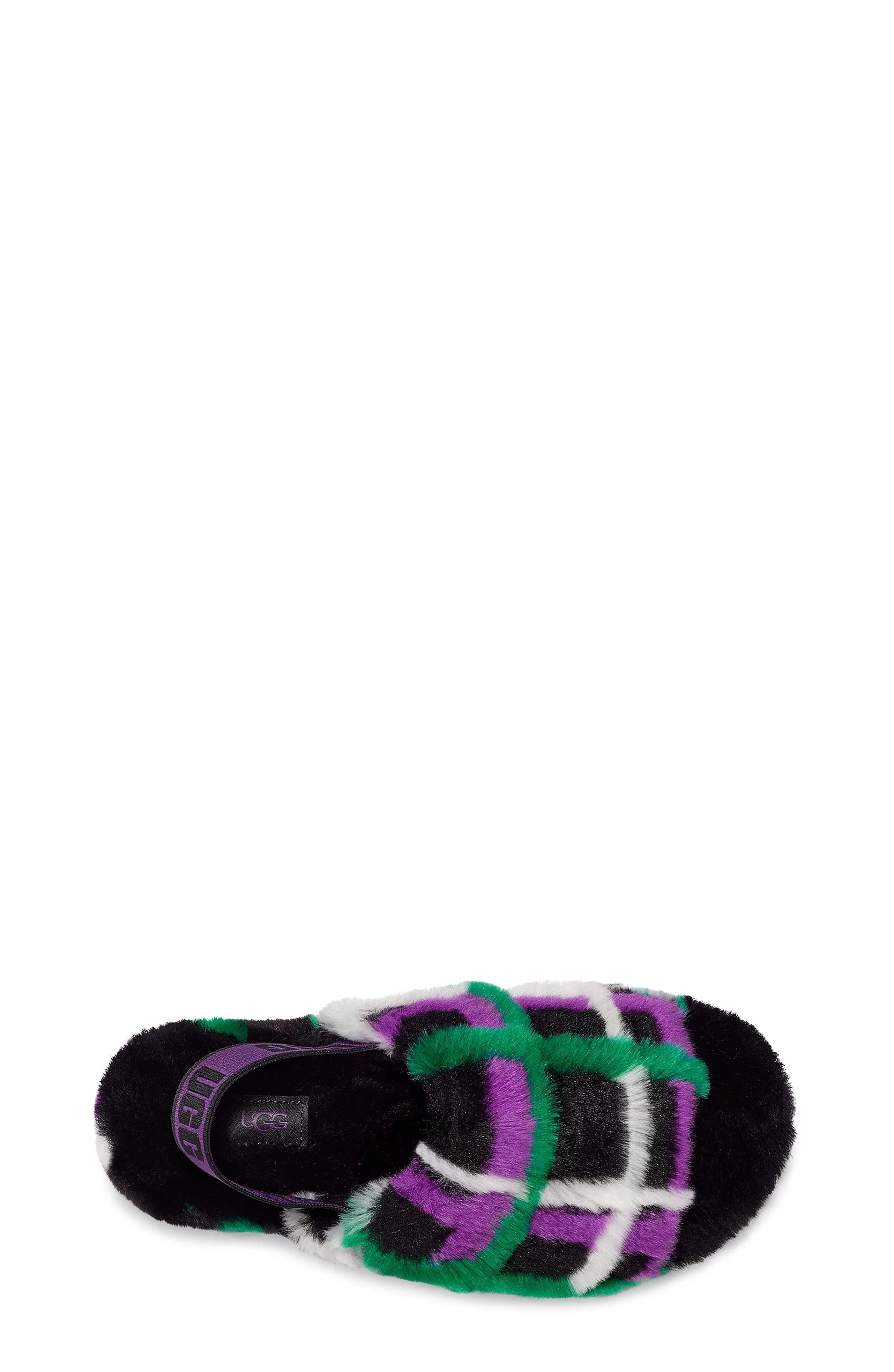 Pantoufles-UGG Fluff ouais Slide Plaid Punk, Coquille de moule